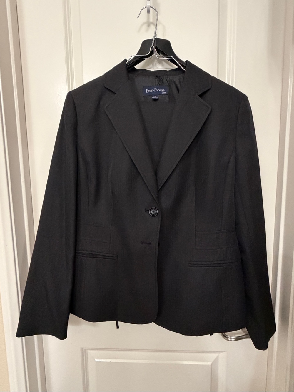 Evan Picone Black Women's Single-Button Tailored Blazer